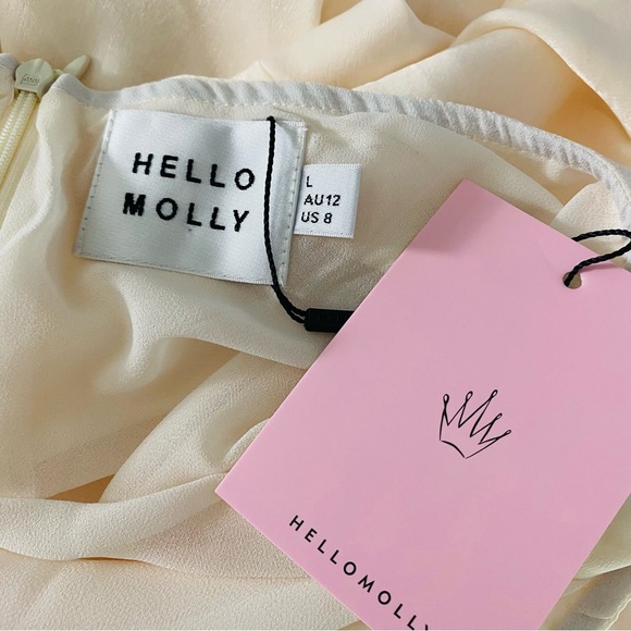 NWT Hello Molly Champagne Backless Maxi Dress US6 - Picture 12 of 14